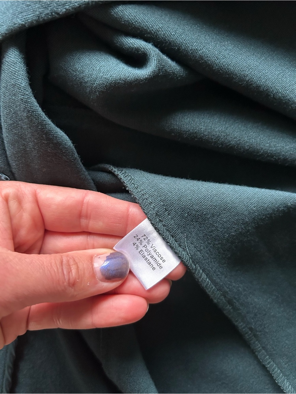 ▶️ Pure Collection Ponte Midi Dress Womens 12 Teal Long Sleeve Career Stretch - Picture 9 of 10